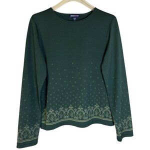 Vintage Y2K Limited Too Stretchy Green Long Sleeve Top Girls Size Large- 14